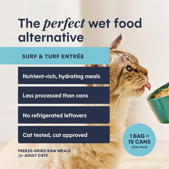 Instinct FreshDried Pates, Freeze Dried Cat Food, Grain Free - Surf & Turf Entrée, 13 oz. Bag