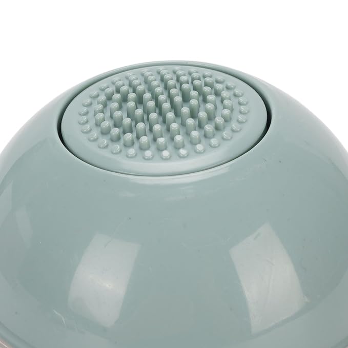 Pet Massage Brush, Comfortable Grip and Efficient Design Gentle Remove Loose Hair Pet Grooming Cleanup Comb for Short Haired Dogs and Cats(Gray) (Green)