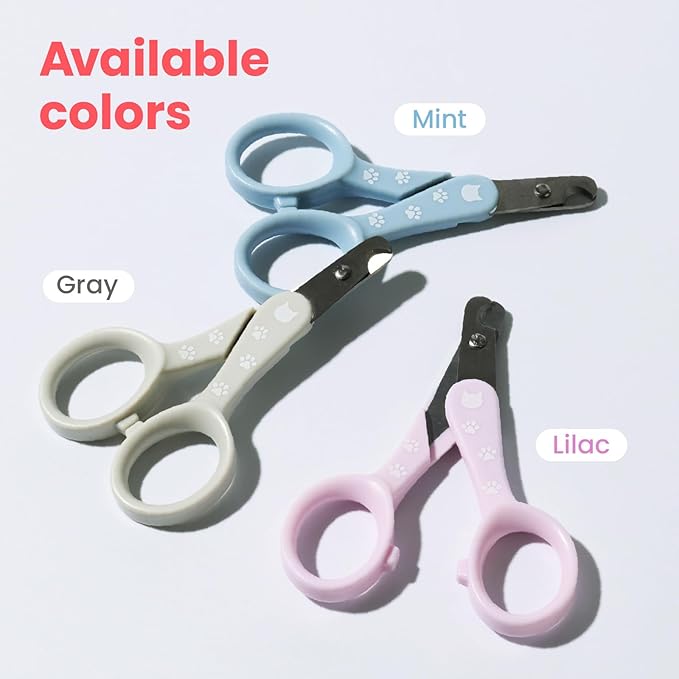 NecoIchi - Purrcision Feline Nail Clipper | Ultra-Sharp Cat Nail Clipper for Safe Trimming | Stainless Steel Blades, Cat Nail Trimmer, Ideal for Indoor Cats (Lilac)