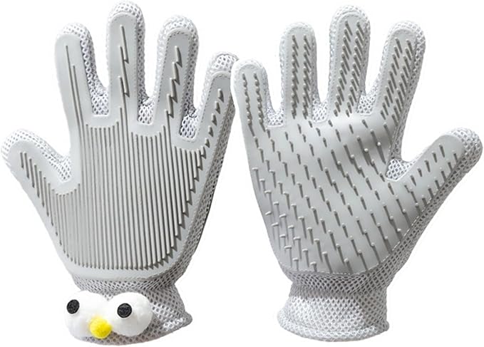 Double Sided Silicone Pet Grooming Glove for Efficient Hair Removal and Relaxing Massage on Cats and Dogs Cats Brush