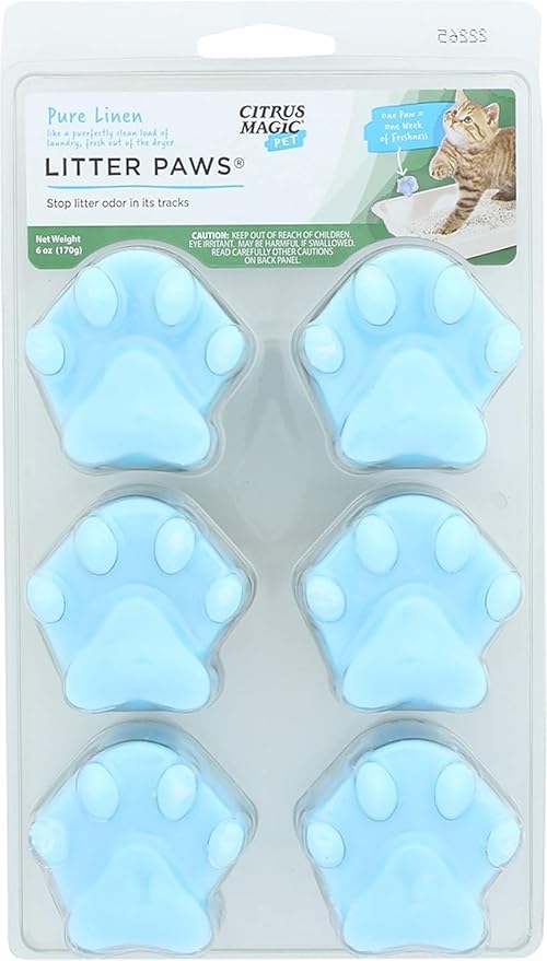 Citrus Magic Pet Odor Control "Paws" For Litter, Fresh Linen, 6-Count, 6 oz (Pack of 6)