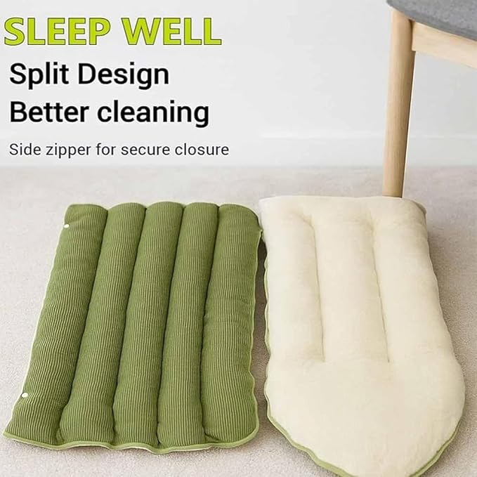 Cozy Cat Cave Bed, Enclosed Winter Cat House with Removable & Machine Washable Cover, Upgraded Warm Plush Cushion for Indoor Cats & Small Dogs (Beige)