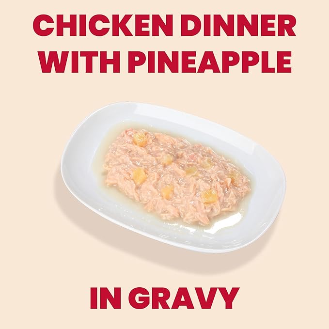 almo nature HQS Complete CAT Wet Cat Food Chicken Dinner with Pineapple in Gravy - Grain-Free Cat Pouch, 1.94 oz (Pack of 12)
