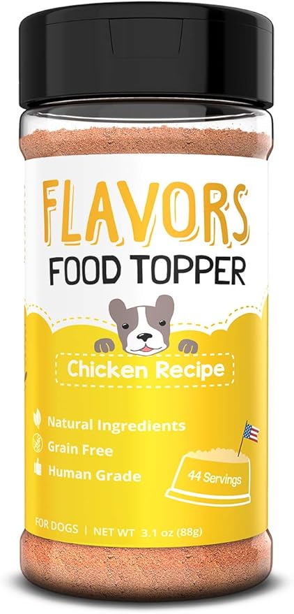 Flavors Food Topper for Dogs, Chicken Recipe, 3.1-Ounce