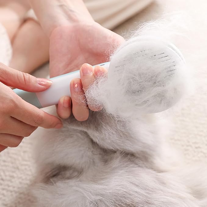 Cat Brush for Shedding,Automatic Rechargeable Massage Comb - Cat Brush Dog Grooming Supplies - for Long Short Hair Undercoat Removal Cleaning Bathing Dematting Indoor Home