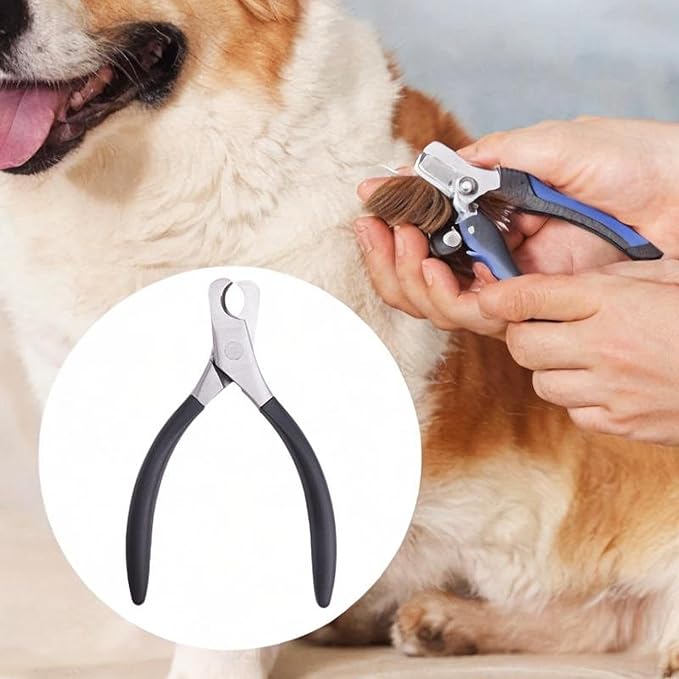 Dog Nail Clippers Pet Supplies Portable Professional Nonslip Wide Jaw Opening Cat Nail Trimmer Grooming Tool for Home Kitten, Black