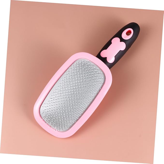 Pet Hair Remover Comb Dog Cat Grooming Supply Pet Massager Tool Ergonomic Grip Large Dot