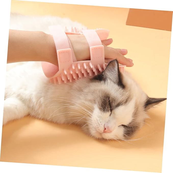UPKOCH 1Pc Silicone Cat Massage Comb Gentle Grooming Brush for Cats Dogs Easy Install Corner Brush with Fasten Sticker Pet Massage Tool for Indoor Cats Improves