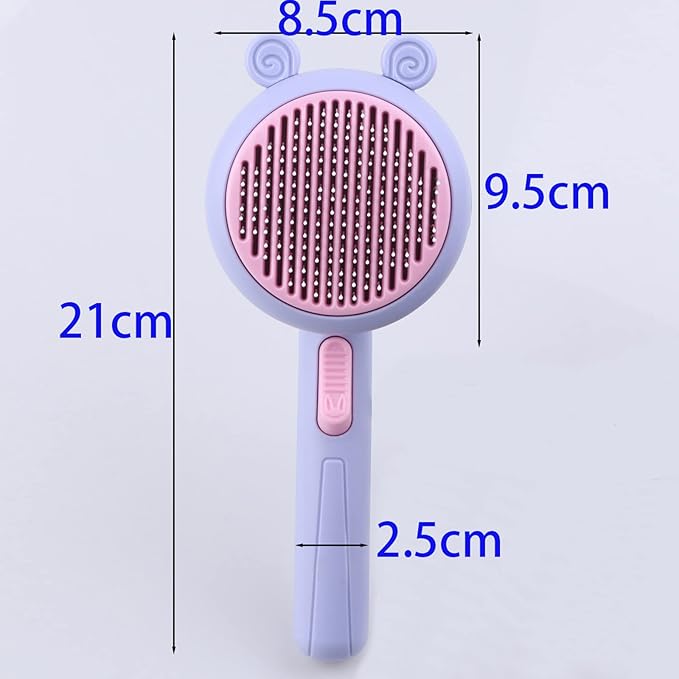 Pet Dogs Brush Deshedding Cats Massage Brushes For Shedding And Grooming Removes Loose Hair Tangles Pain-Free Bristle Pet Slicker Brush With Soft Massage Grooming For Cats With Double
