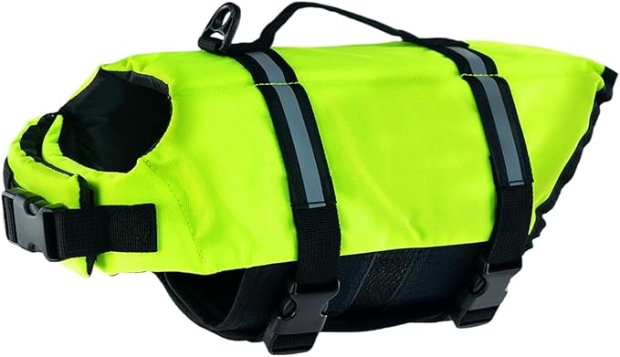 Dog Life Jacket - High Visibility Dog Life Vest, Puppy Rescue Vests, for Swimming & Boating Polyester Pet Supplies for Pool Lake Kayaking Large Small Breeds Puppy Doggy Pool Dock Beach