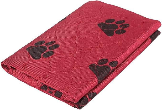 Reusable Dog Pee Pad, Absorbent Pet Urine Mat for Dogs and Cats, 4 - Layer Machine Washable Mat with Barrier for Hard Floors, Print Design in (80 * 90cm)