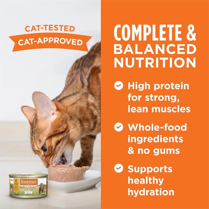 Instinct Original Grain Free Recipe Variety Pack Natural Wet Canned Cat Food by Nature's Variety, 3 Ounce (Pack of 12)