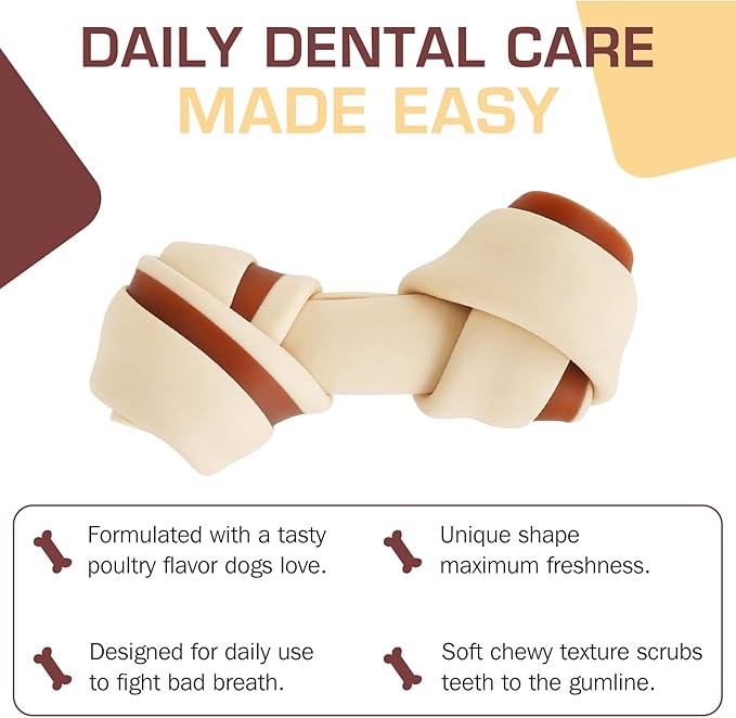 UrbanX HealthyBones Beef Rawhide Free Healthy Mini Chews for Doxle and Other Med Mixed Breed Dogs Great Foods for Training Rewards, 7 Count