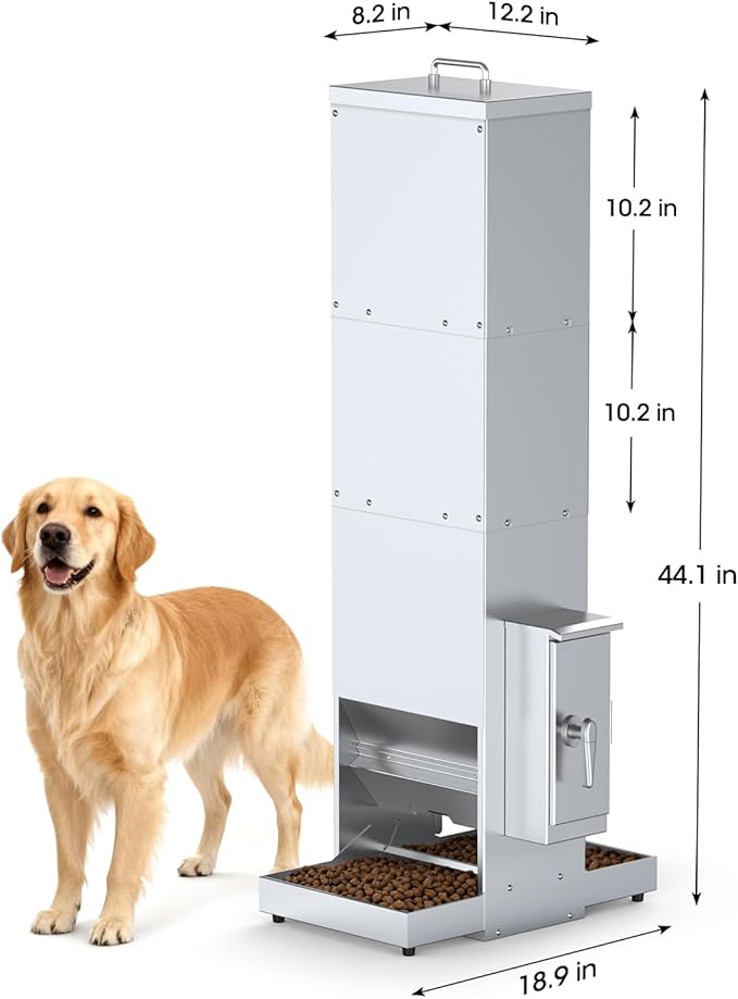 ChiPak Capacity Expansion Kits for 35L Automatic Dog Feeder with Two Trays Upgrade to 50L Large Dog Feeder