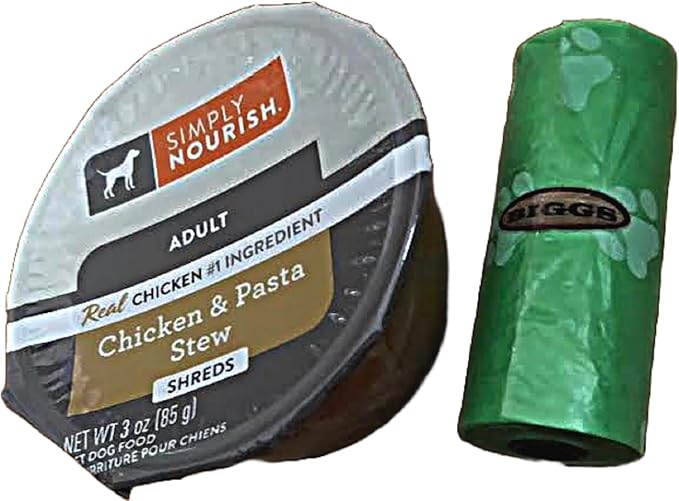 SIMPLY NOURISH Small Breed Adult Dog (6) Chicken & Pasta Stew Shreds 6-3 Ounce Cups