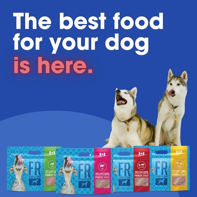 Freeze-Dried Raw Dog Food – Duck and Beef – High Protein, Grain-Free, No Fillers or Additives, Meal Mixer or Topper, Supports Healthy Digestion, Joints, and Coat – 1.55 lb