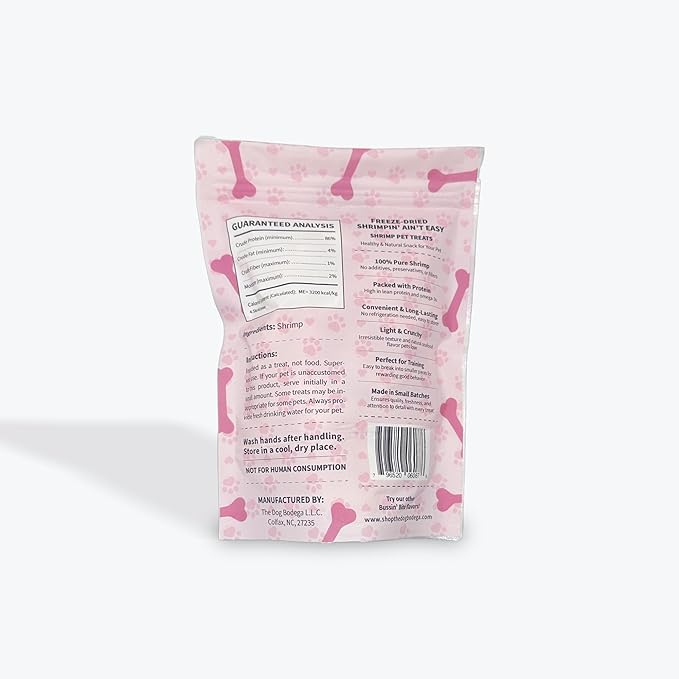 Bussin' Bites Premium Human Grade Freeze Dried Dog Treats/Cat Treats Training Treats and Meal Topper (1.5 oz Shrimp)