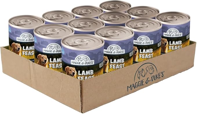 CountryMax Maggie & Duke's Tender Bites in Gravy Canned Dog Food, 14 oz Cans – Premium Wet Food for Dogs, High Protein, Grain-Free, Natural Ingredients (24 Pack, Lamb Feast)