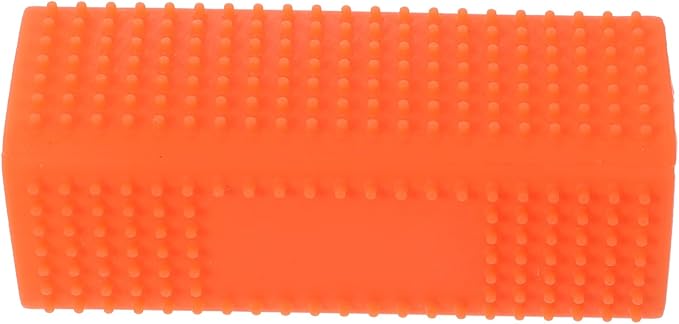 Silicone Pet Hair Remover Brush for Dogs and Cats Lint Cleaner for Carpets Sofas Clothes Cars Easy to Use Non-slip Grip Orange Color