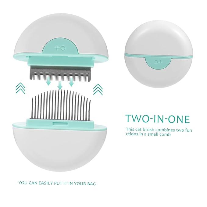 Cat Grooming Comb Portable Pet Hair Removal Brush for Shedding Massage Lightweight Cat Hair Tool Eliminates Tangles Loose Fur Durable Comfortable Design