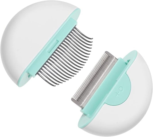 Cat Hair Comb Grooming Tool for Cats and Kittens Lightweight Mint Green Massage Brush with Comfortable Grip Removes Loose Hair Tangles Knots and Dander Portable for Long Fur
