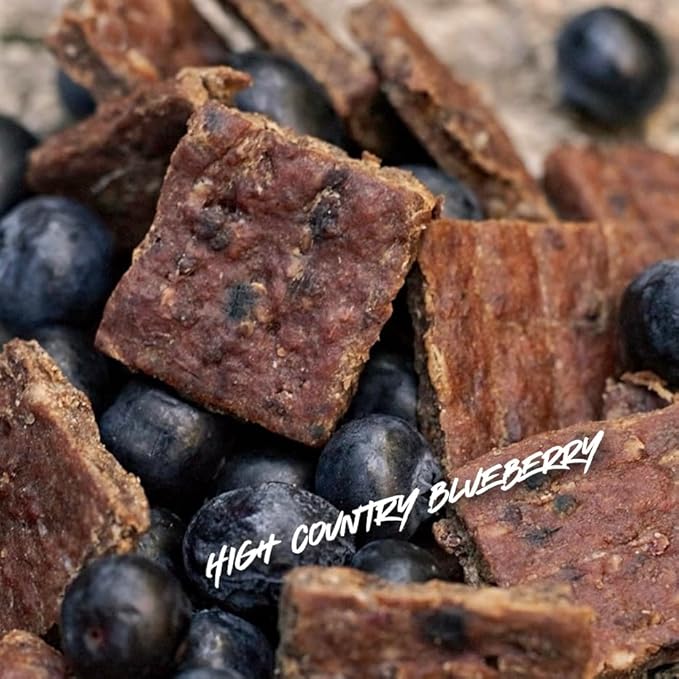 High Country Wild Blueberry Elk & Venison Multipurpose Dog Treats - Natural Grain-Free Puppy & Dog Snacks - Protein for Training & Reward - No Fillers, No Artificial Preservatives, 8oz 2 Packs