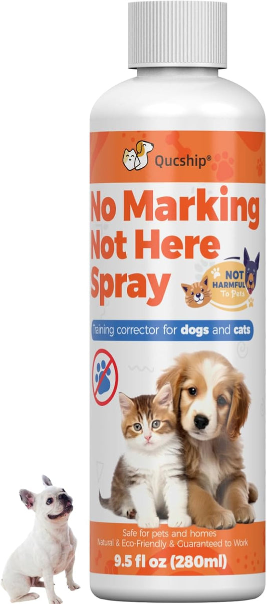 Qucship 8oz No Pee Spray for Dogs Indoor - A Convenient Solution to Help Stop Your Dog's Indoor Marking - no Pee Spray for Dogs Indoor - Dont Pee here Dog Spray