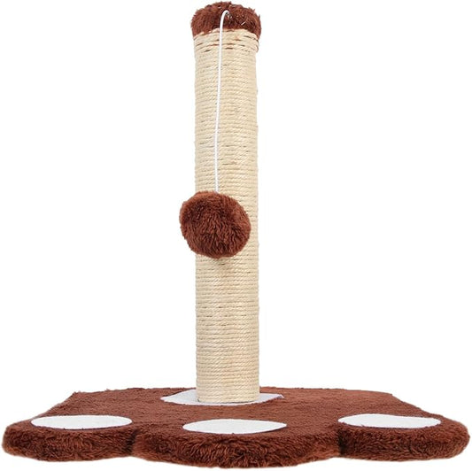 Luxshiny Large Sisal Cat Scratching Post Comfortable Cat Bed Integrated Design Brown Kitten Supply