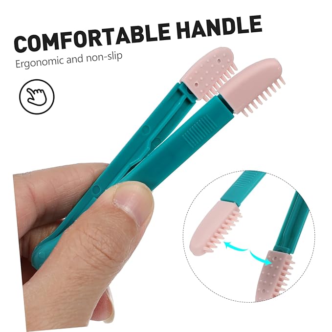 Yardwe 2pcs Lightweight Cat Grooming Comb Soft Tear Brush for Kitten Eye pet Grooming Tool for Shedding Eye Mucus Removal Compact and Comfortable Design