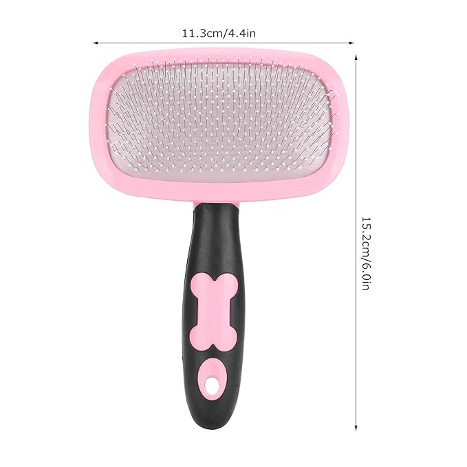 for Cat, for Dog, Deshedding Brush, 360 Degree Rotation, Hair Comb, Removal, Grooming Tool, Pet Supplies (With a little pink)