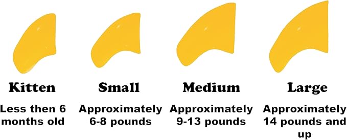 Soft Nail Caps 60 Packs for Cats - Yellow Kitten