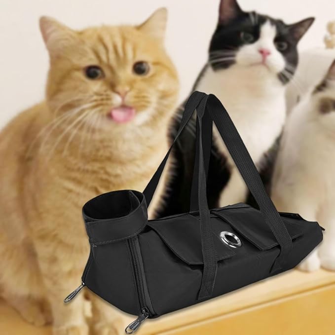 Cat Grooming Hammock Cat Carrier Bag Carrying Handbag Cat Bathing Bag for Hair Care Ear Cleaning Clipping Nails Short Trips, 40x18x15cm