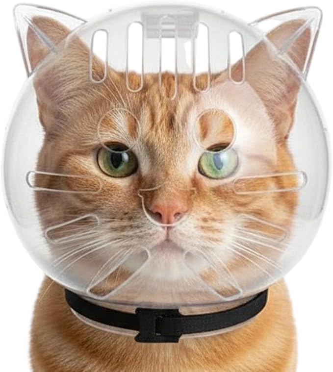 Cat Bubble Muzzle - Breathable Transparent Face Hood,Cat Hood | Small Dogs Bathing Shedding Nail Trimming Shower Behavior Training Bite Prevention Travel
