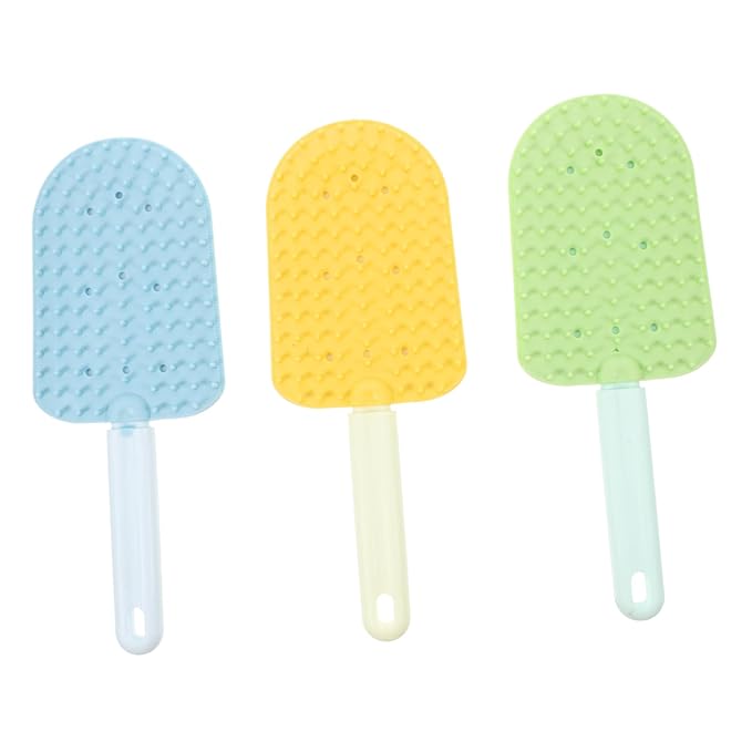 POPETPOP 3pcs Double-sided Cat Grooming Brush for Small Pets Hair Removal Spa Care Ergonomic Handle for Comfort Easy to Design for Indoor Use