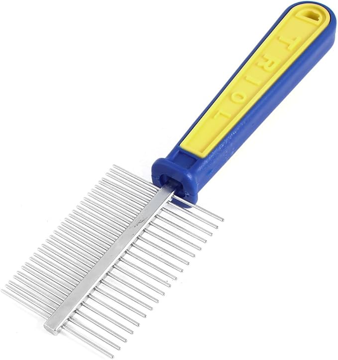 70mm x 25mm Beauty Tool Grooming Rake Comb Silver Tone for Pet Cat Dog (id: e15 4a8 f87 01f d92