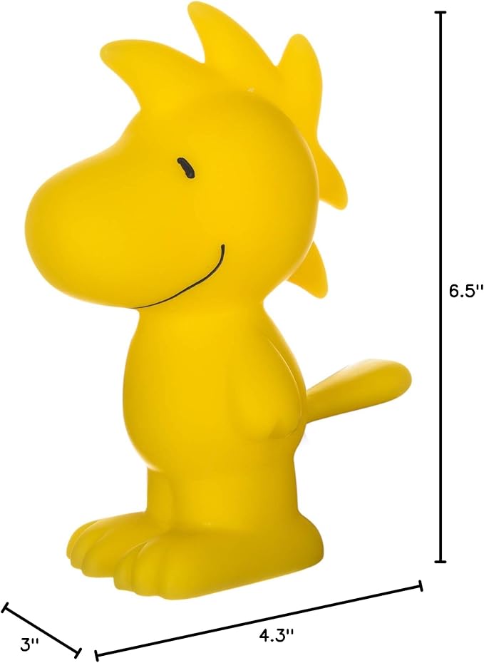Peanuts for Pets Charlie Brown Woodstock Vinyl Squeaker Dog Toy | Squeaky Dog Toy for All Dogs | Charlie Brown Plastic Dog Toys for Aggressive Chewers - Fun and Cute Yellow Dog Chew Toy, 5.5 Inch