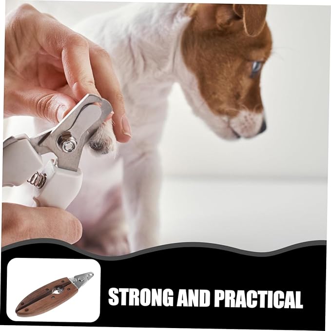 VICASKY Professional PET Nail Clipper Ergonomic Wooden Handle Stainless Steel Dog and Cat Nail Trimmer for Small Animals Safe and Convenient Grooming Tool