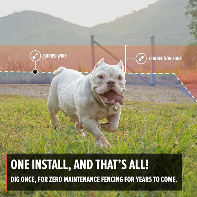 Dog Fence Wire for Electric Dog Fence System, 1000 ft, 14 Gauge Pro Grade Wire, Covers 1 Acre,Easy to Install, Compatible with reputable Underground Fence Brands, Thick and Durable