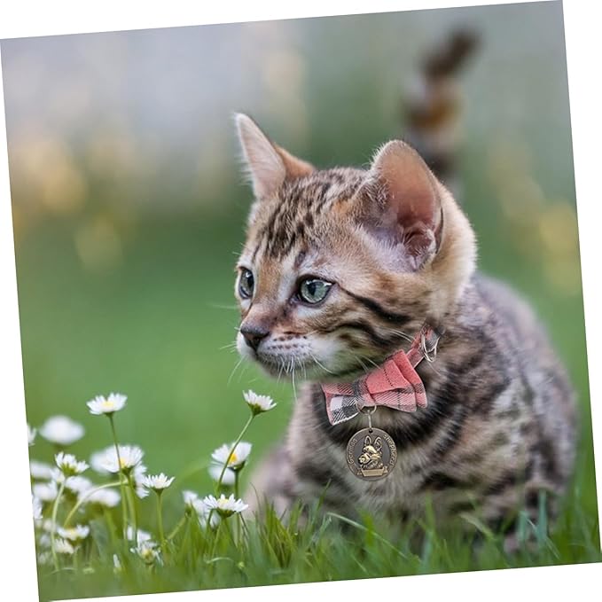 4pcs Vintage Metal Pet Hanging Pendants Retro Dog Collar Identity Tags Alloy Anti-Lost Labels for Large Shepherd Dogs in Pet Supplies