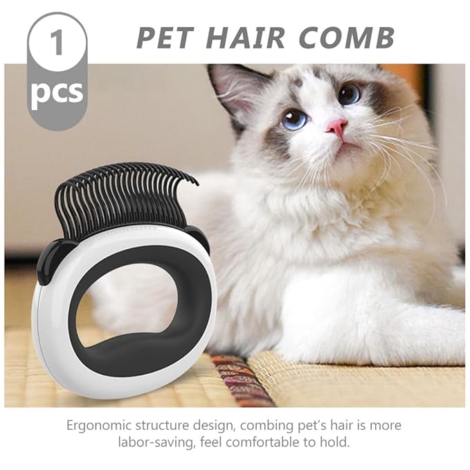 YARNOW Cat Grooming Comb and Pet Massage Brush, Plastic Soft Tooth Dematting Comb for Removing Loose Hair, Portable Kitten Hair Brush for Indoor Cat Grooming and Cleaning