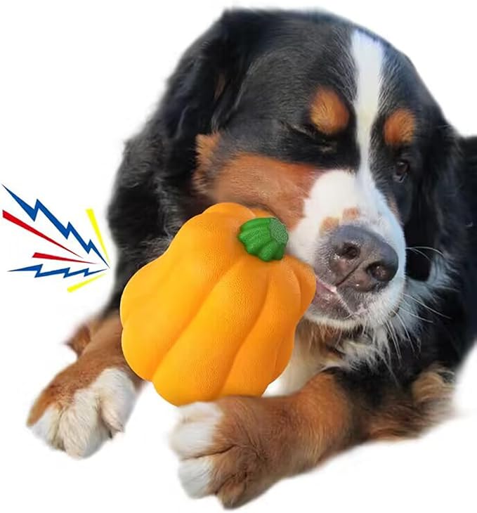 Dogs Chewing Toy for Pet Teeth Pumpkin Boredom Dogs Biteable Squeaky Playful Dog Supplies Chewing for Indoor Entertainment