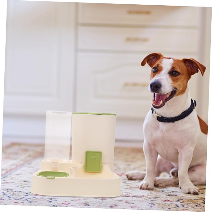 Pet Feeder Station Auto Water Dispenser Dual Food Water Bowl Easy Clean for Dogs Cats