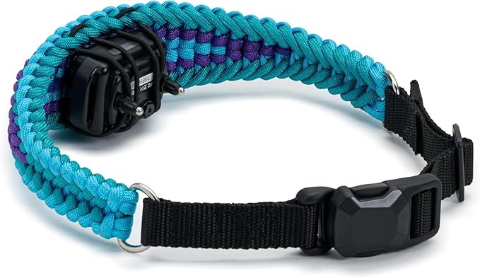 E-Collar Cover - for Medium Dogs with 16-22" Neck Size - Adjustable Nylon Cord, Quick Release Buckle, Heavy Duty Loop Strap Compatible with Dogtra, Educator, SportDog, Garmin, Bousnic, Jugbow (Lagoon)