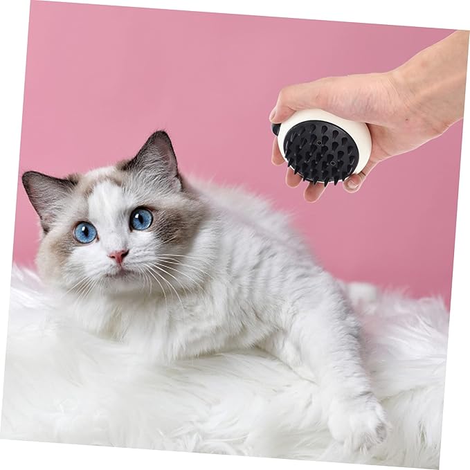 Angoily 2pcs Pet Bath Brushes Wear-resistant Dog Grooming Combs with Panda Design for Shedding and Massage for Dogs and Cats