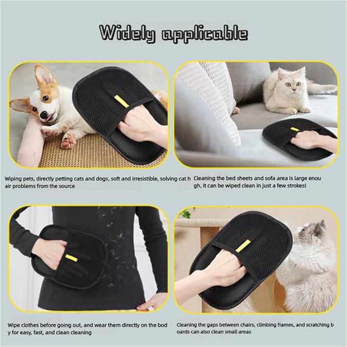 Pet Hair Remover, 2025 New Pet Hair Remover Electrostatic Gloves for Cats & Dogs, Double-Sided Reusable Electrostatic Gloves for Couch, Clothing, Carpet (1 PCS)
