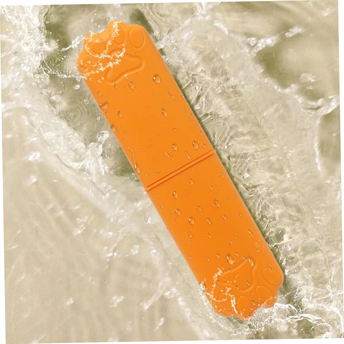 SUPVOX Pet Grooming Comb Detangling Rake for Dogs and Cats Small Hair Brush with Fine Teeth for Removing Loose Fur and Mats, Orange, Suitable for Home Grooming and Pet Care