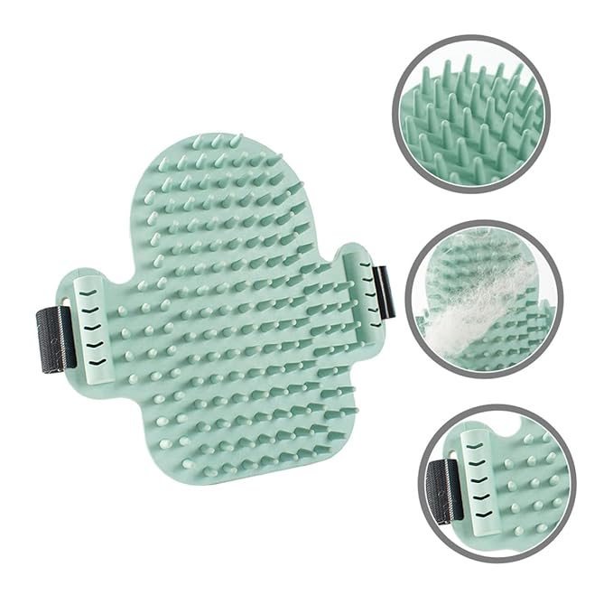 Cat Massaging Comb and Kitten Self Grooming Tool Wooden Corner Scratcher with Silver Vine Green Cat Grooming Supplies Random Color