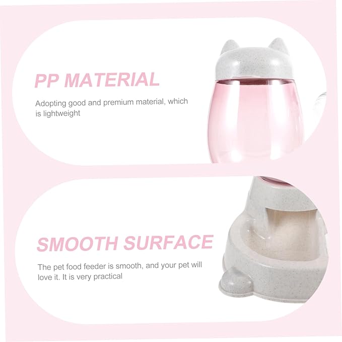Pet Feeder Cat Feeder and Water Dispenser Kitten Food Container Easy to Fill
