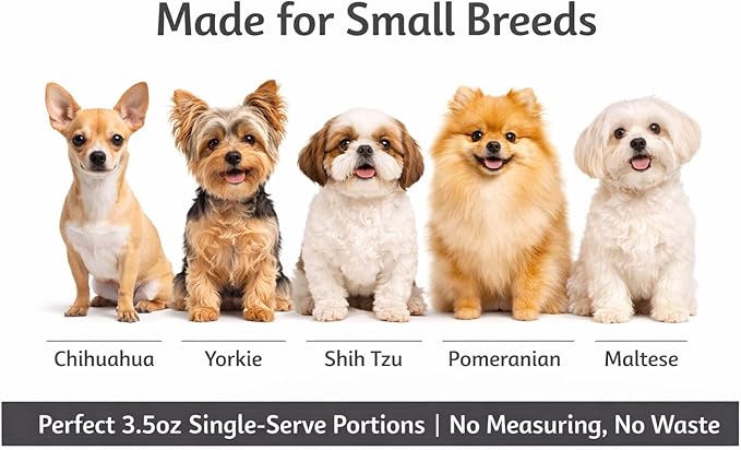 Grain Free Wet Dog Food Small Breed Variety Pack - Minced in Gravy Chicken Beef Lamb Soft Dog Food for Small Dogs - Sensitive Stomach Meal Topper Picky Eaters - 84oz (24 x 3.5oz Cups)