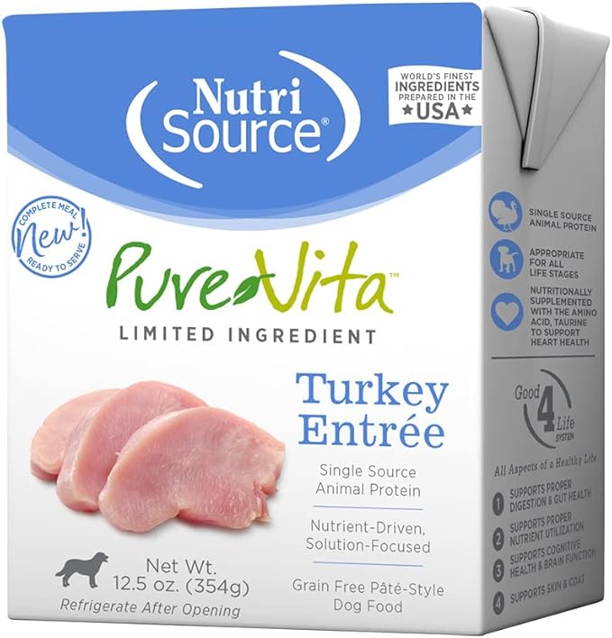 PureVita Grain Free Turkey Entree Pate Wet Dog Food